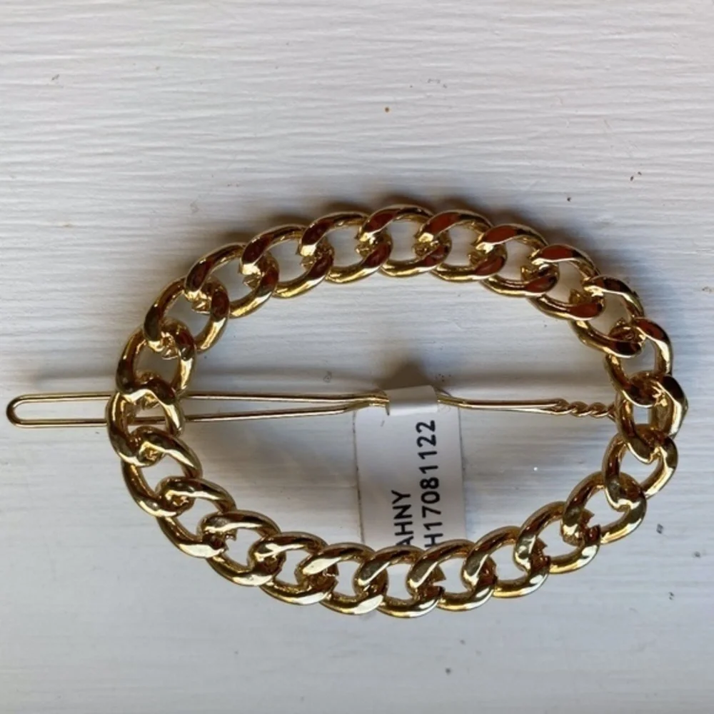 Anthropologie Gold Oval Hair Barrette